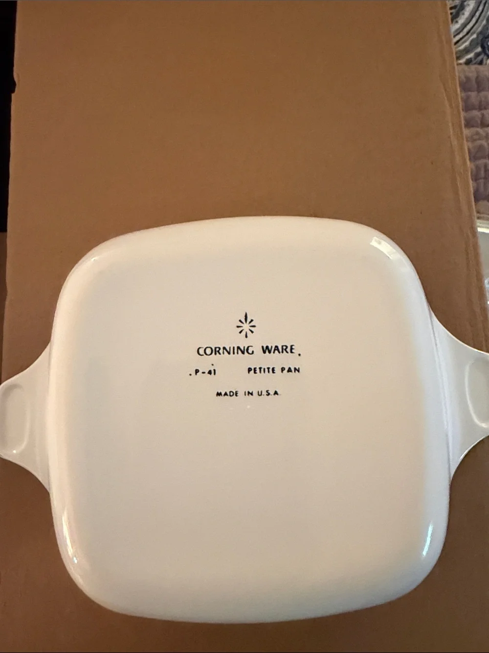 Corningware White Ceramic Baking Dishes with Blue Floral Accents (Pair)